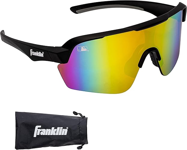 Franklin Sports - anteojos de sol de béisbol + softball - anteojos de sol deportivas para hombre + mujer, sombras abatibles + anteojos sin tirón